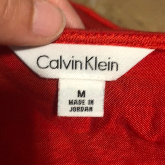 Calvin Klein orange stripe top size medium - Picture 4 of 4